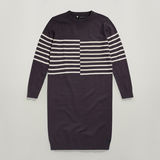 G-STAR Outlet Vestido Broken Stripe Knitted Gris