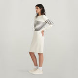 G-STAR Outlet Vestido Broken Stripe Knitted Beige