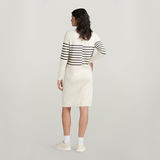 G-STAR Outlet Vestido Broken Stripe Knitted Beige