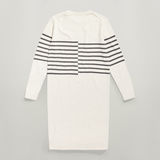 G-STAR Outlet Vestido Broken Stripe Knitted Beige