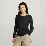 G-STAR Outlet Top Gathered Slim Negro