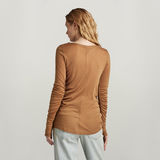 G-STAR Outlet Gathered Slim Top Brown