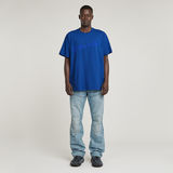 G-STAR Outlet Camiseta Flock G-Script Loose Azul intermedio
