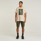 G-STAR Outlet Camiseta Burger Box Rain Loose Beige