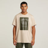 G-STAR Outlet Camiseta Burger Box Rain Loose Beige