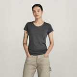 G-STAR Outlet Overdyed Eyben Slim V-Neck Top 2.0 Grey