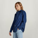 G-STAR Outlet Relaxed Denim Shirt Pocketless Dark blue