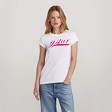 G-STAR Outlet Graphic 1 Slim Top White