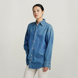 G-STAR Outlet Relaxed Denim Shirt Pocketless Medium blue