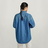 G-STAR Outlet Relaxed Denim Shirt Pocketless Medium blue