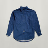 G-STAR Outlet Relaxed Denim Shirt Pocketless Dark blue