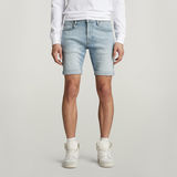 G-STAR Outlet 3301 Slim Denim Shorts Light blue