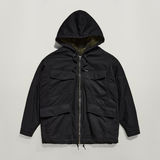 G-STAR Outlet Hooded Sherpa Jacket Black