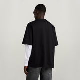 G-STAR Outlet Camiseta Old School Logo Boxy Negro
