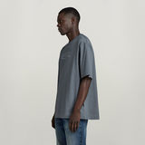 G-STAR Outlet Camiseta Old School Logo Boxy Gris