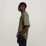 G-STAR Outlet Camiseta Old School Logo Boxy Marrón
