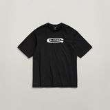 G-STAR Outlet Camiseta Old School Logo Boxy Negro