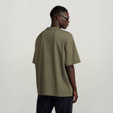 G-STAR Outlet Camiseta Old School Logo Boxy Marrón
