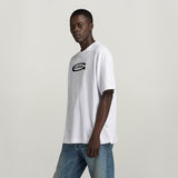 G-STAR Outlet Camiseta Old School Logo Boxy Blanco