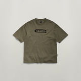 G-STAR Outlet Camiseta Old School Logo Boxy Marrón