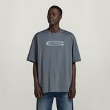 G-STAR Outlet Camiseta Old School Logo Boxy Gris