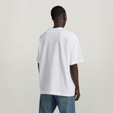 G-STAR Outlet Camiseta Old School Logo Boxy Blanco