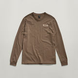 G-STAR Outlet Old School Chest Graphic T-Shirt Brown