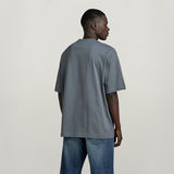 G-STAR Outlet Camiseta Old School Logo Boxy Gris
