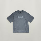 G-STAR Outlet Camiseta Old School Logo Boxy Gris