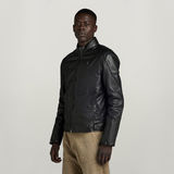 G-STAR Outlet Biker Leather Jacket Black