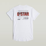 G-STAR Outlet Camiseta Lash Back Graphic Blanco