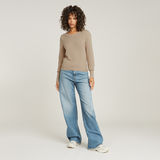 G-STAR Outlet Moto Slim Knitted Sweater Beige