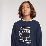 G-STAR Outlet Kids Unisex Sweater Loose Comic Dark blue