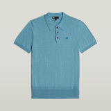G-STAR Outlet Knitted Polo Medium blue