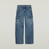 G-STAR Outlet Eve Low Wide Leg Cargo Pants Medium blue