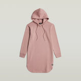 G-STAR Outlet Logo Hooded Sweater Dress Pink
