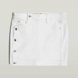 G-STAR Outlet Mini Button Through Skirt White