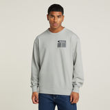 G-STAR Outlet Substance Back Graphic Relaxed Sweater Grey