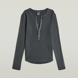 G-STAR Outlet Deep V-neck Slim Top Grey