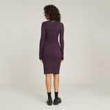G-STAR Outlet Rib Slim Dress Purple