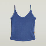 G-STAR Outlet Spaghetti Strap Rib Top Medium blue