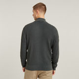 G-STAR Outlet Serrated Full Zip Knitted Cardigan Grey