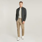 G-STAR Outlet Serrated Full Zip Knitted Cardigan Grey