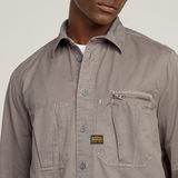 G-STAR Outlet Camisa plisada regular con cremallera Gris