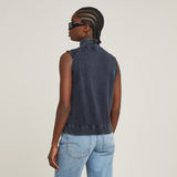 G-STAR Outlet Washed Lightweight Zip Knitted Top Dark blue