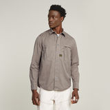 G-STAR Outlet Camisa plisada regular con cremallera Gris