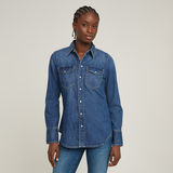 G-STAR Outlet Camisa Slim Western Azul intermedio