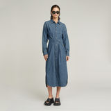 G-STAR Outlet Long Tab Shirt Dress Medium blue