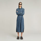 G-STAR Outlet Long Tab Shirt Dress Medium blue