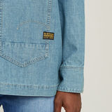 G-STAR Outlet Long Pocket Boxy Fit Shirt Light blue
